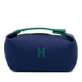 Miniatyrbilde 1 av 8: Pre-owned Hermès Small Canvas Bride A Brac Case Blue