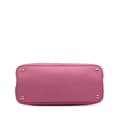 Miniatyrbilde 3 av 10: Pre-owned Prada Small Bicolor Saffiano Cuir Double Satchel Pink
