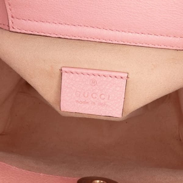 Pre-owned Gucci Mini Calfskin Bamboo Diana Satchel Pink