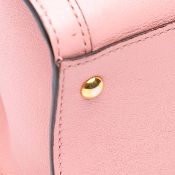Pre-owned Gucci Mini Calfskin Bamboo Diana Satchel Pink
