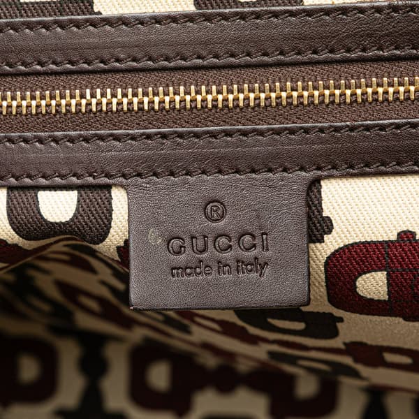 Pre-owned Gucci Guccissima Punch Handbag Brown