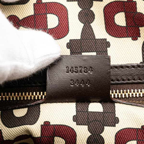 Pre-owned Gucci Guccissima Punch Handbag Brown
