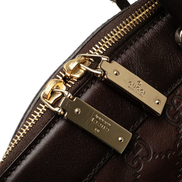 Pre-owned Gucci Guccissima Punch Handbag Brown
