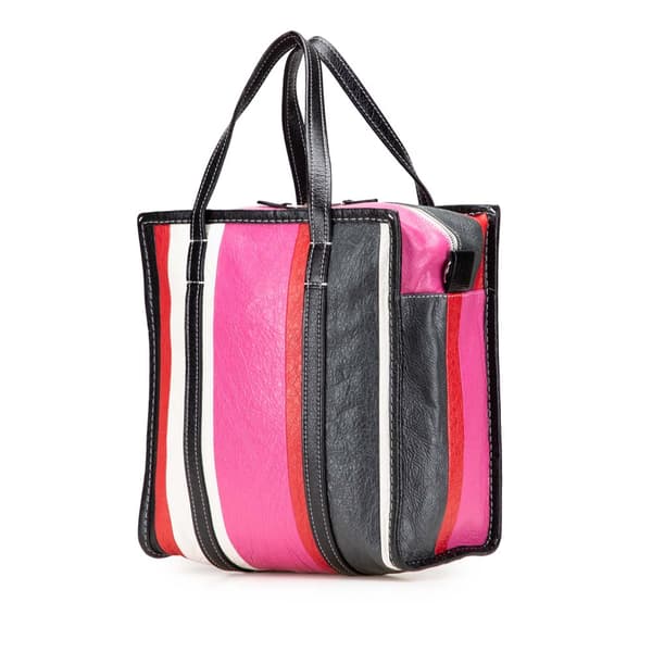 Pre-owned Balenciaga S Lambskin Bazar Shopper Satchel Pink