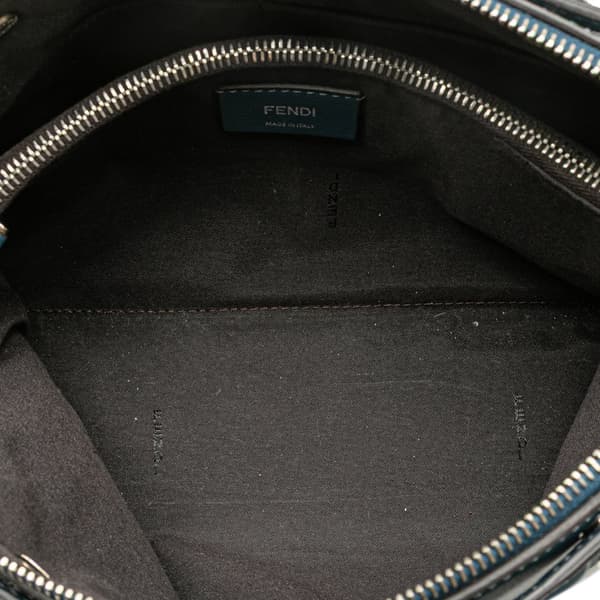 Pre-owned Fendi Medium Leather By The Way Flowerland Satchel Blue