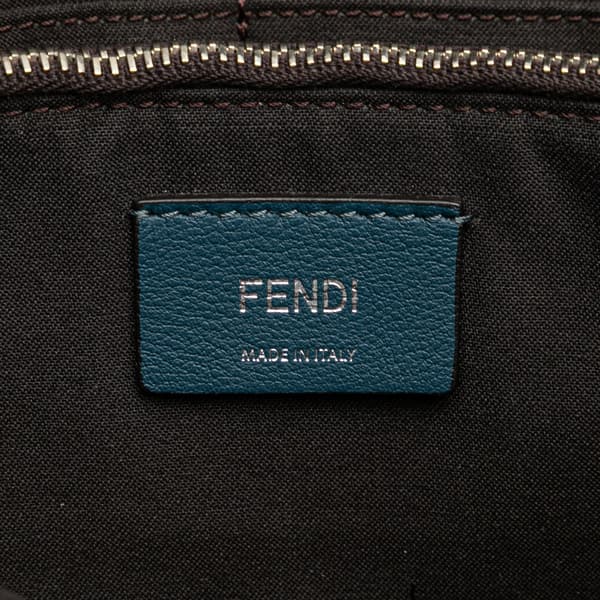 Pre-owned Fendi Medium Leather By The Way Flowerland Satchel Blue