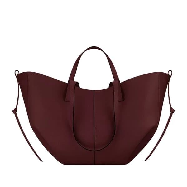Håndtaske, Stor Kapacitet, Elegant Design,Bordeaux, L