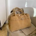 Miniatyrbild 2 av 2: Casual Tote, Fuskmocka Material, Modernt Design,Khaki-A