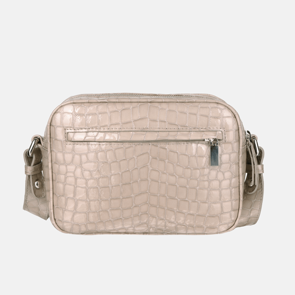 CORA - Beige messengertaske i krokodilleskind