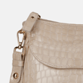 Pikkukuva 6 / 6: MELISSA - Beige lakkanahkainen krokotiililaukku