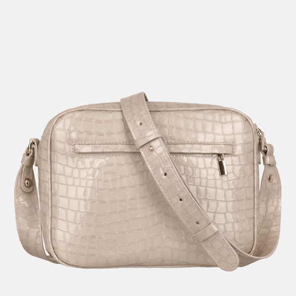 ROSA - Beige axelväska i lackskinn