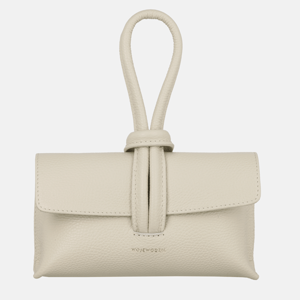 PIXIE - Beige läderhandväska