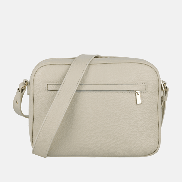 ROSA - Beige læder messenger taske