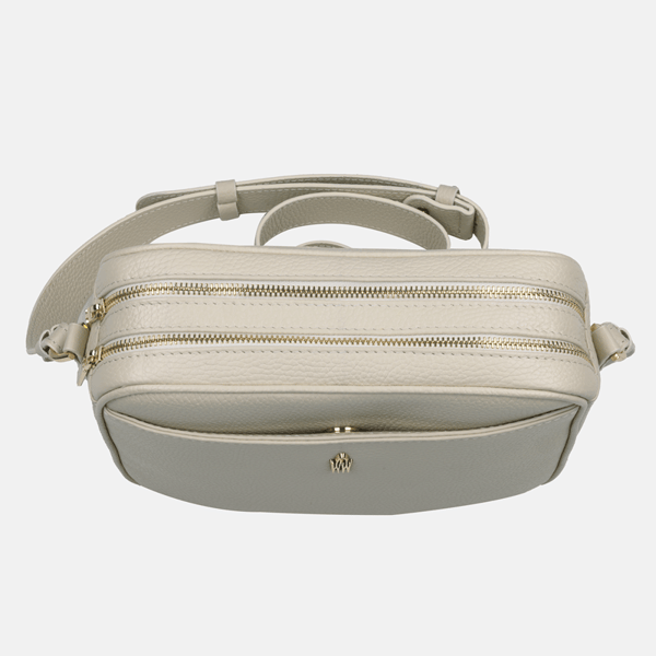 ROSA - Beige læder messenger taske