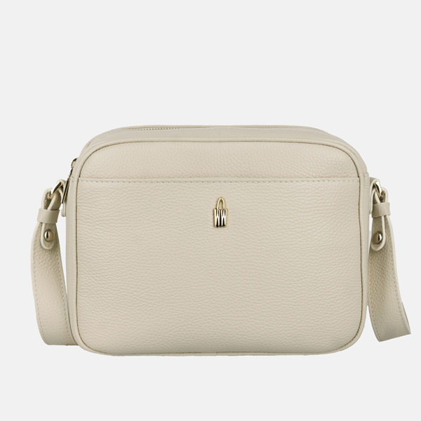 ROSA - Beige læder messenger taske