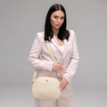 Miniatyrbild 3 av 7: YARA - Beige läderhandväska