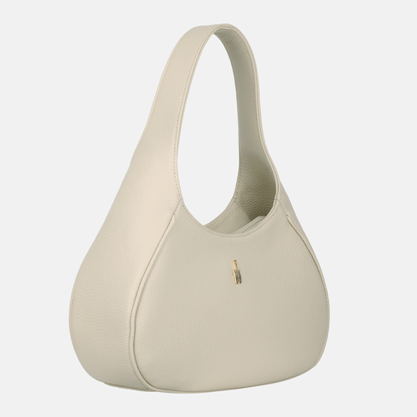 ROXY - Beige läderhandväska