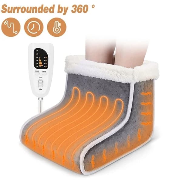 Elektrisk Fodvarmer, USB Opladning, 6-Varme og 4-Timer