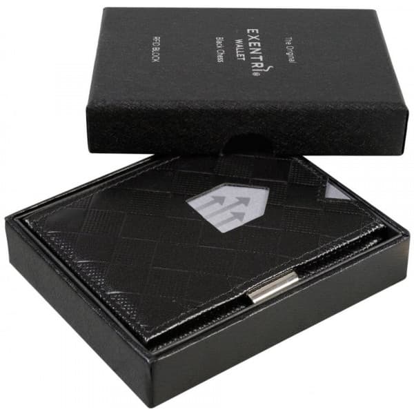 Exentri lompakko, black chess (musta)