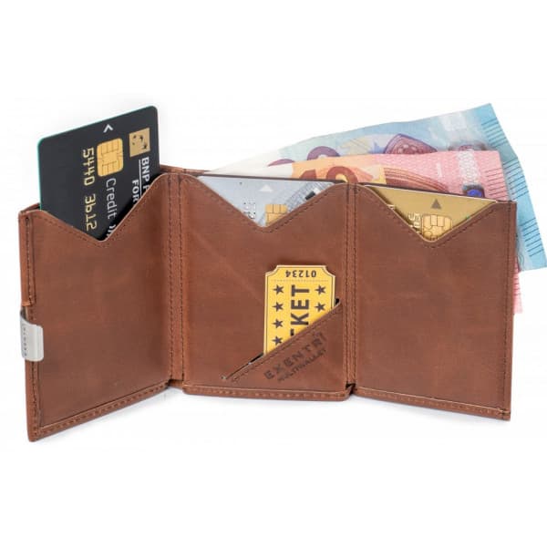 Exentri Multiwallet RFID-plånbok, valnöt