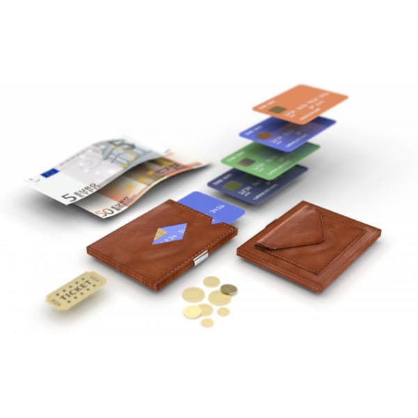 Exentri Multiwallet RFID-plånbok, valnöt