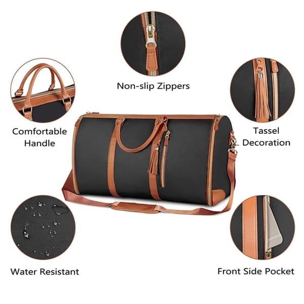 Weekend Bag - Svart/brun