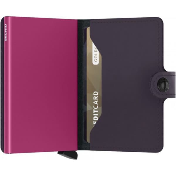 Secrid Matte Miniwallet -plånbok, lila/ fuchsia