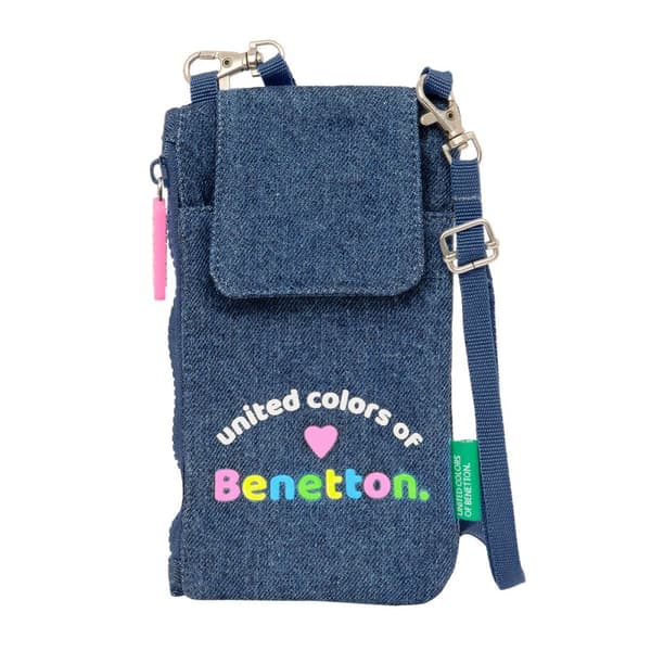 Kukkaro Benetton Denim Puhelinkotelo Sininen