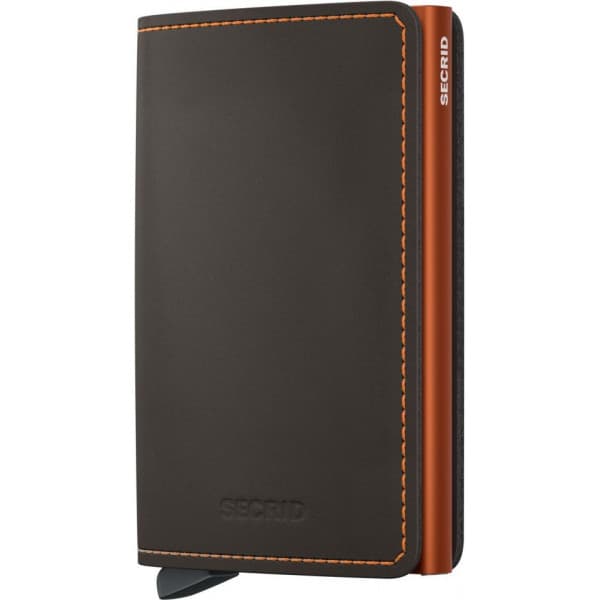 Secrid Slimwallet Matte -lompakko, tryffeli/oranssi
