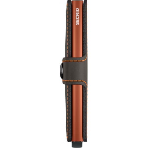 Secrid Miniwallet Matte plånbok, tryffel/orange