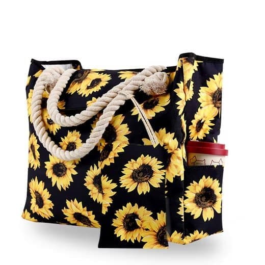 Lollanda Stor strandtaske Dame med lille taske, Vandtæt & Rummelig Strandtaske, Strandtaske / Strandtaske - Picnictaske - 42x15x42 cm