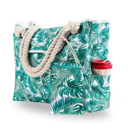 Lollanda Stor strandtaske Dame med lille taske, Vandtæt & Rummelig Strandtaske, Strandtaske / Strandtaske - Picnictaske - 42x15x42 cm