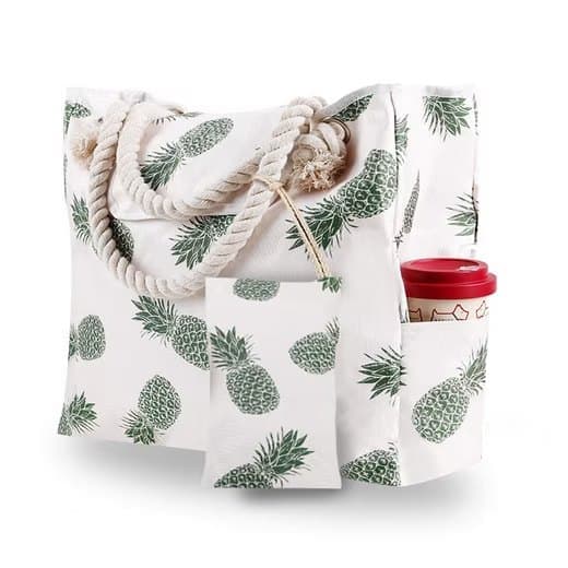 Lollanda Stor strandtaske Dame med lille taske, Vandtæt & Rummelig Strandtaske, Strandtaske / Strandtaske - Picnictaske - 42x15x42 cm