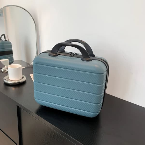 Kosmetiktas, Trendig Randig Design, Bärbar Organisatör, Hållbar Konstruktion,Blå, En storlek
