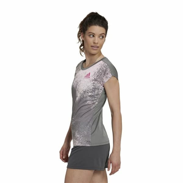 T-shirt med kortärm Dam Adidas Mörkgrå
