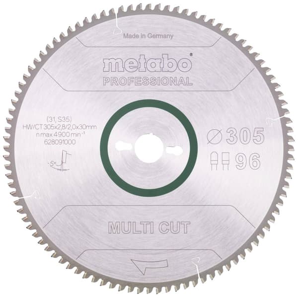 Metabo HW/CT 305X30 96 FZ/TR5 628091000 Hårdmetall cirkelsågklinga 305 x 30 x 2 mm Antal tänder (per tum): 96 1 st