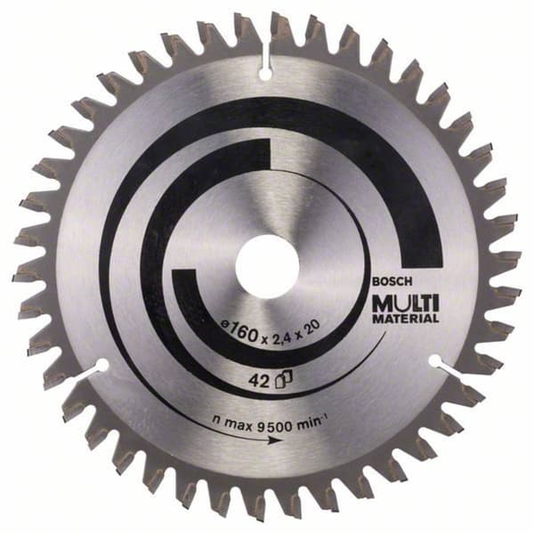 Bosch Accessories Multi Material 2608640503 Hårdmetall cirkelsågklinga 160 x 20 x 2.4 mm Antal tänder (per tum): 42 1 s