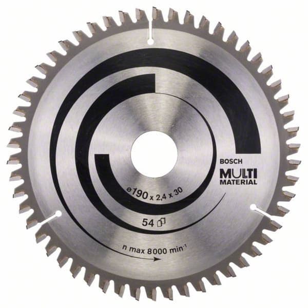 Bosch Accessories Multi Material 2608640509 Hårdmetall cirkelsågklinga 190 x 30 x 2.4 mm Antal tänder (per tum): 54 1 s