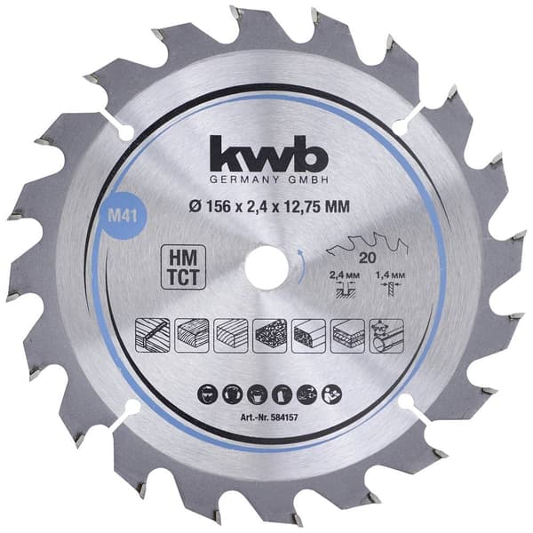 kwb 584157 Hårdmetall cirkelsågklinga 156 x 12.75 mm 1 st