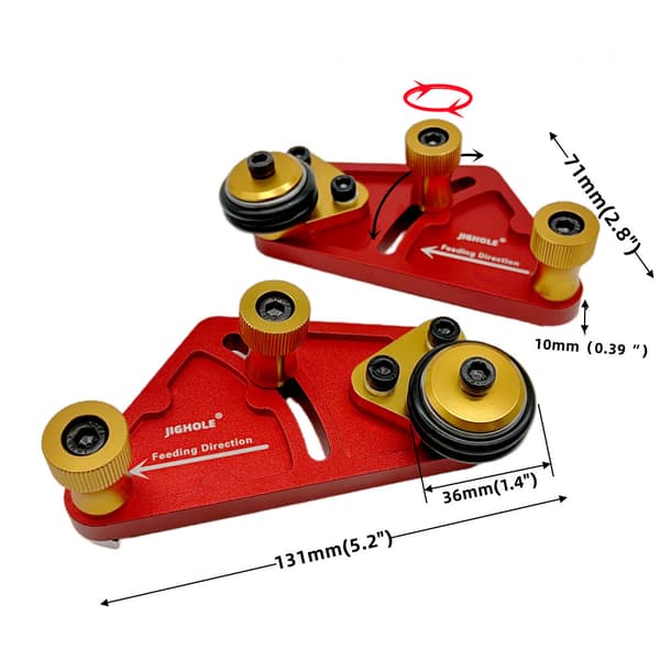 Uppgraderad lagerrullmatare Aluminiumlegering Fjäder Loc Board Bord Såg Matning Säkerhet Framdrivning Träbearbetning Hjälpverktyg