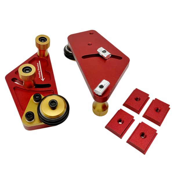 Uppgraderad lagerrullmatare Aluminiumlegering Fjäder Loc Board Bord Såg Matning Säkerhet Framdrivning Träbearbetning Hjälpverktyg
