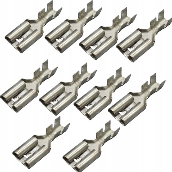 Isoleret hunstik 6,3 mm 10 stk.