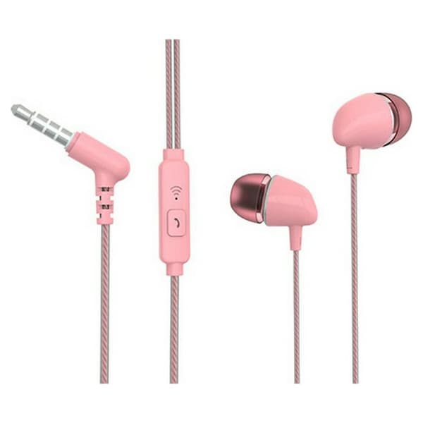 Kuulokkeet mikrofonilla TM Electron Pinkki