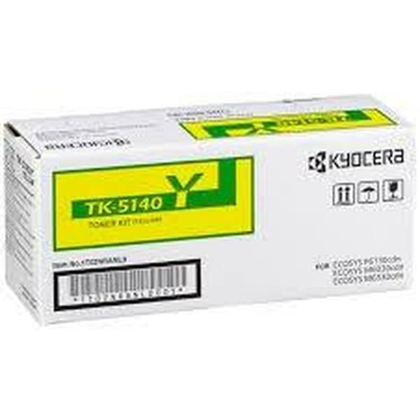 Toner Kyocera TK-5140Y Gul - Original Gul toner til Kyocera TK-5140Y printer. Høj kvalitet tonerkassette til udskrivning i gult.