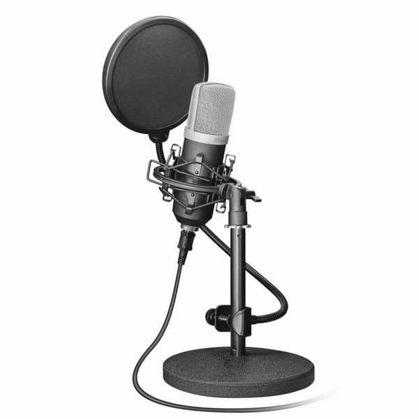 Mikrofon Trust 21753 - Høj kvalitet mikrofon til professionelt brug. Ideel til optagelser og live-udsendelser.