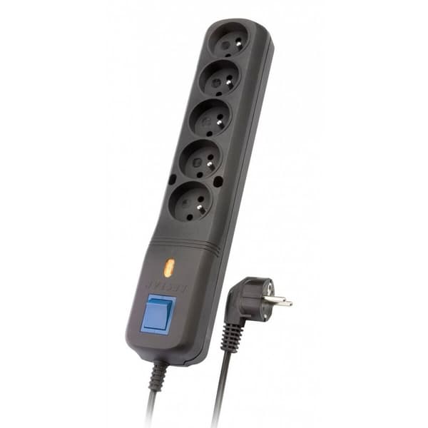 Strømfordelingsliste 5 stik med afbryder Lestar LV 530W (1,5 m) - Effektiv strømfordeling med 5 stik og afbryder til LV 530W.