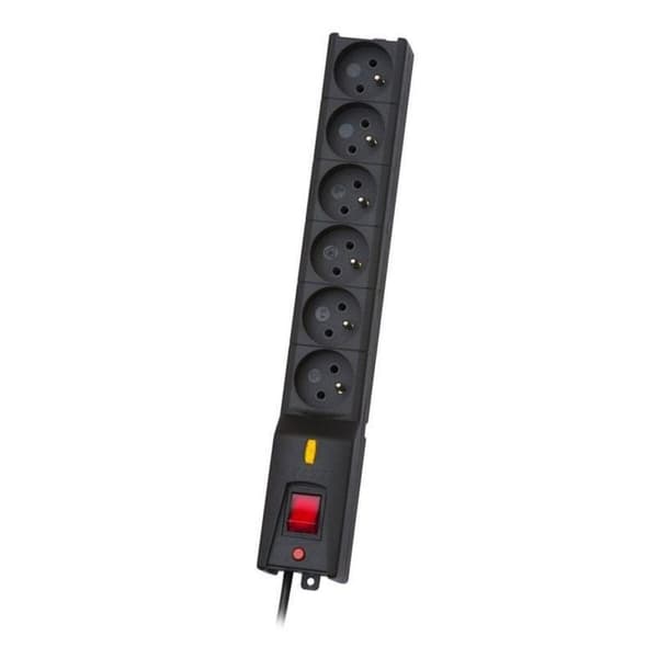 Strömfördelningslist 6 Tomas med Brytare Lestar LX 610 G-A K.:CZ (5 m) - Effektiv strömfördelningslösning för hem och kontor.