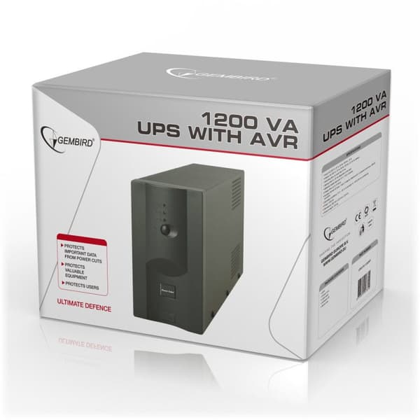 Strømforsyning Interaktiv GEMBIRD UPS-PC-1202AP 720 W - Effektiv UPS til uafbrudt strømforsyning. Beskyt dine enheder!