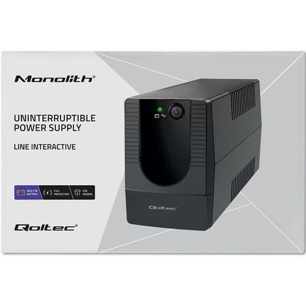 Interaktiv strømforsyning (UPS) Qoltec 53774 600 W - Effektiv og pålidelig strømforsyning til dit system.