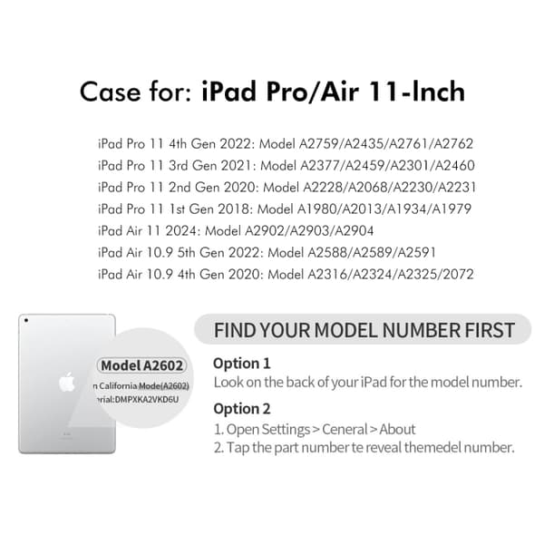 Kunstlærveske med stativ for iPad Pro 11 2022 / 2021 / 2020 - Grå